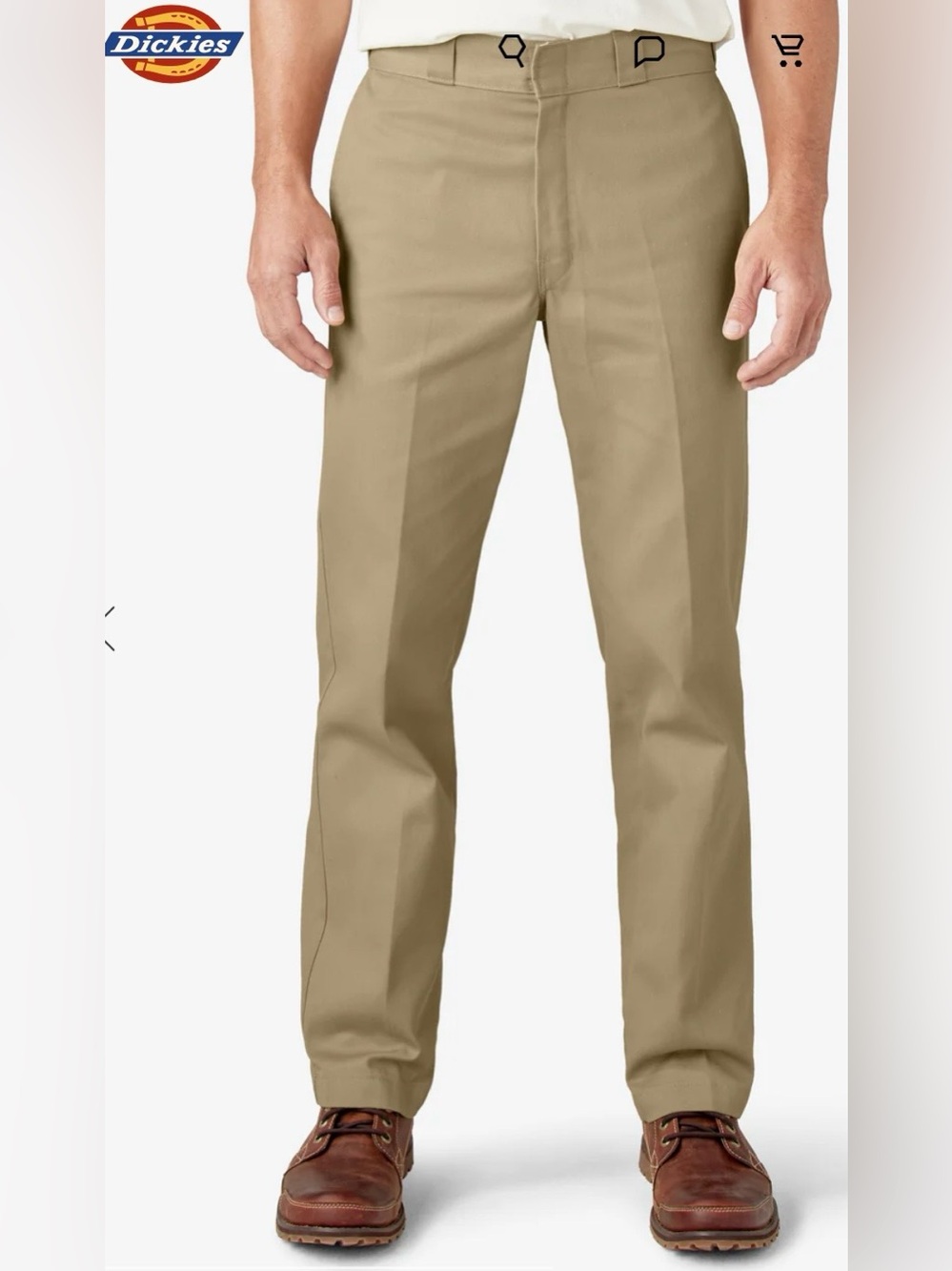 Dickies 874 Original Fit Work Pants Mens 40x32 Khaki Workwear Uniform Straight